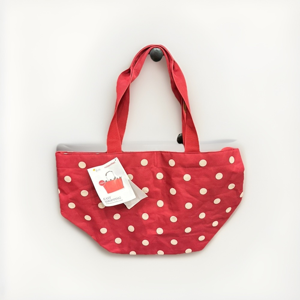 Reisenthel Shopper Medium M Shopping Bag Tote‎ Handbag Red Ruby Polka Dot